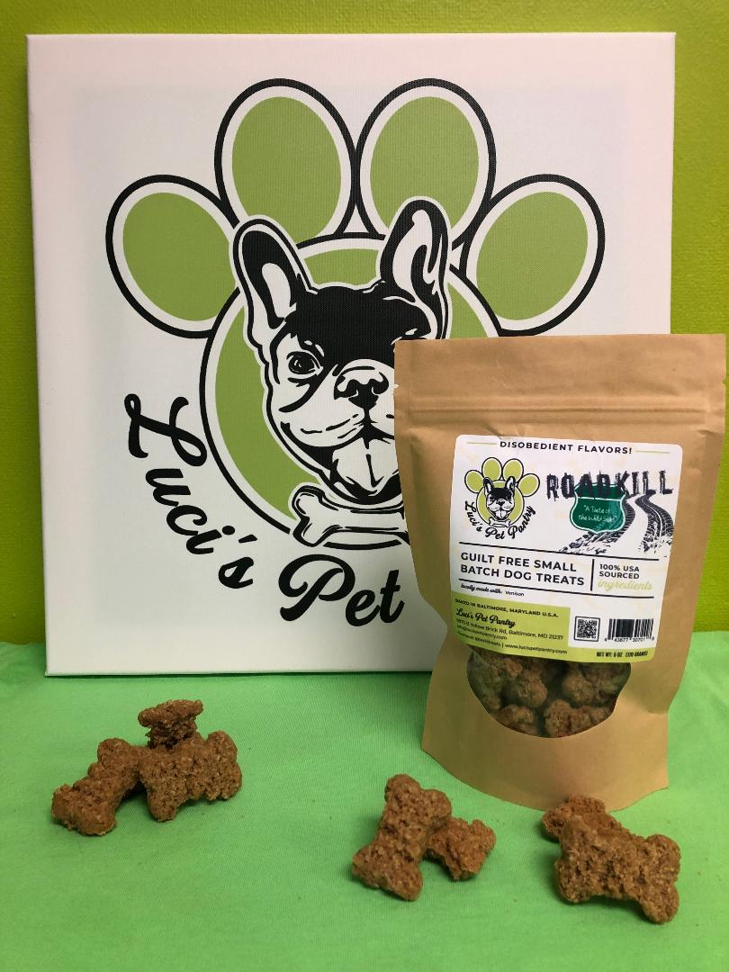Roadkill - All Natural "Venison" Dog & Puppy Treats - Disobedient Biscuits 6 oz. Pouch