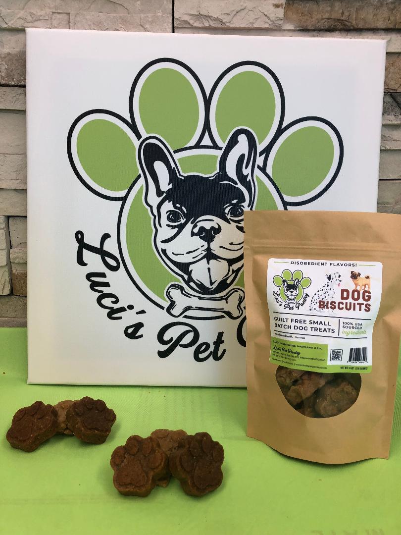Paw Prints Assorted Flavors - All Natural Dog & Puppy Treats FOR LARGE DOGS - Disobedient Biscuits 6 oz. Pouch