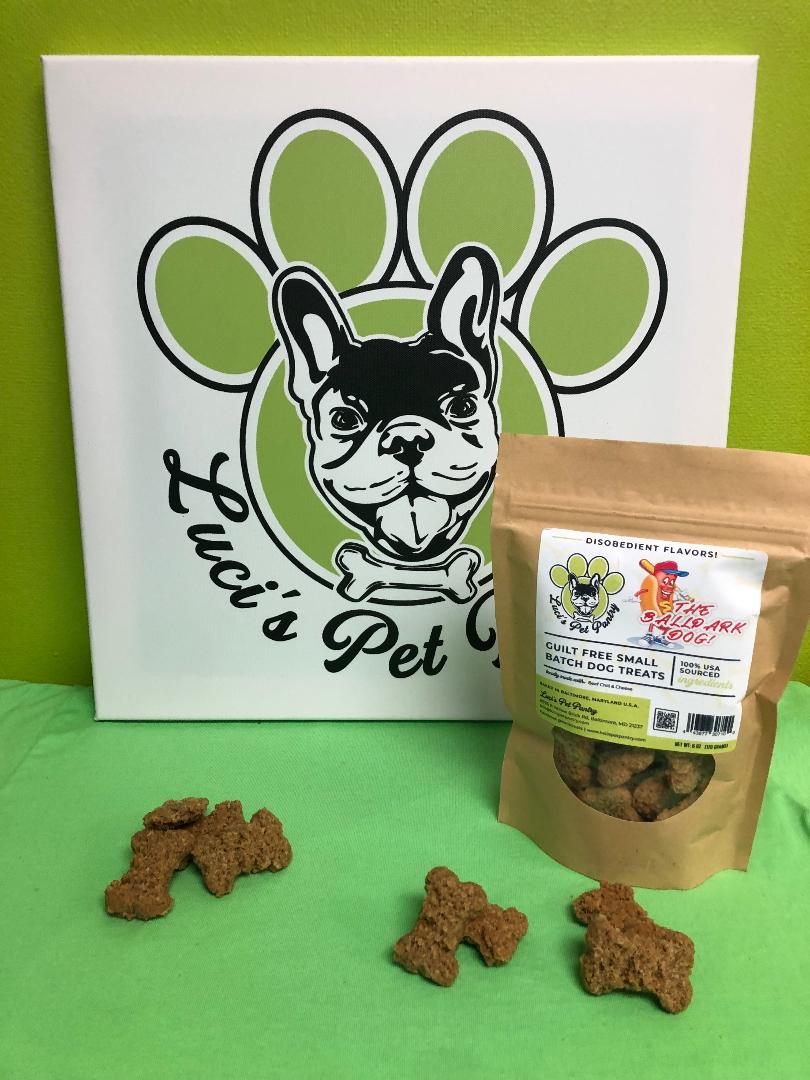 Ballpark Dog - All Natural "Beef Chili & Cheese" Dog & Puppy Treats - Disobedient Biscuits 6 oz. Pouch