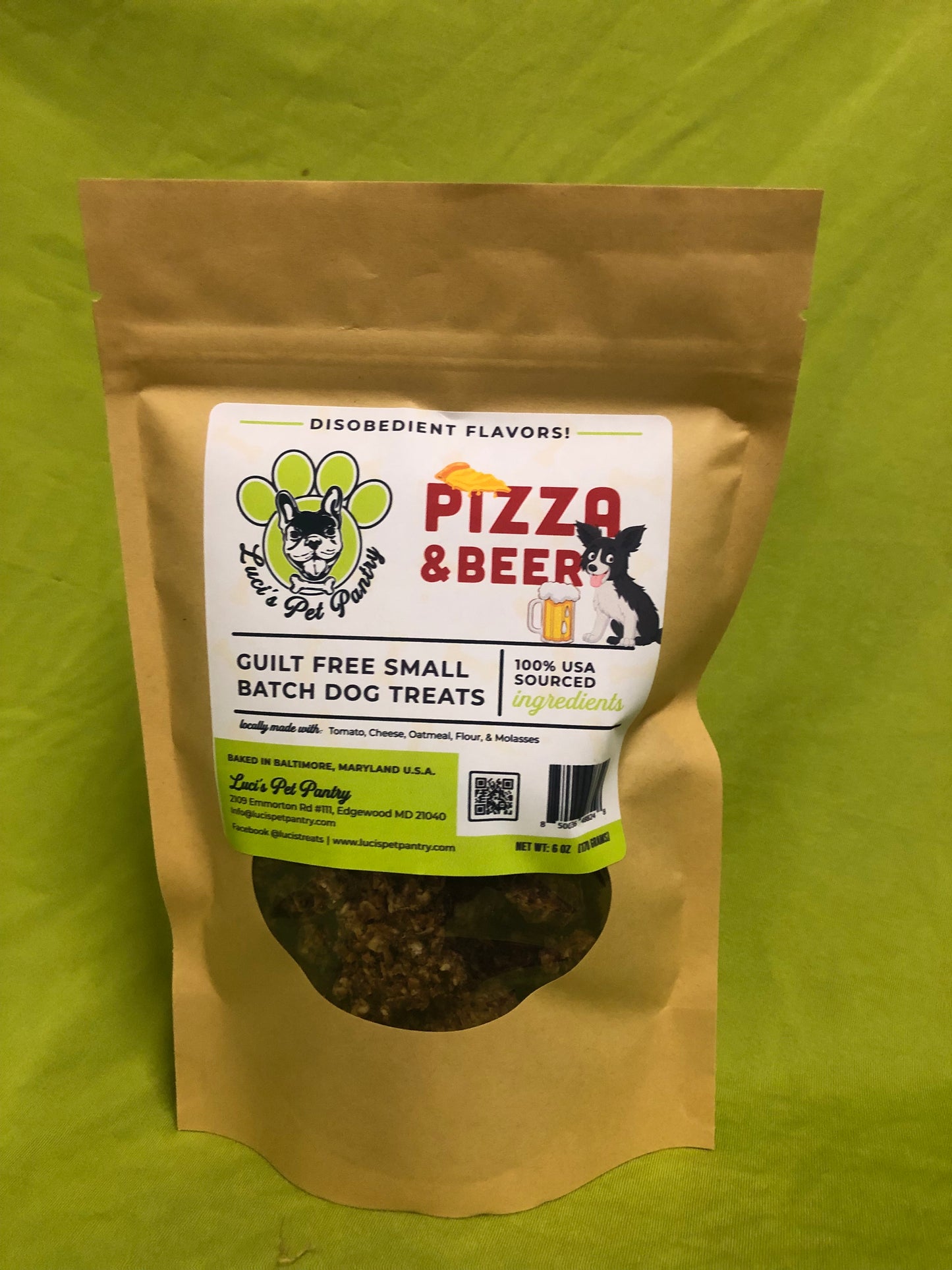 Turkey Bowl - All Natural Turkey & Beer Dog & Puppy Treats - Disobedient Biscuits! 6 oz. Pouch