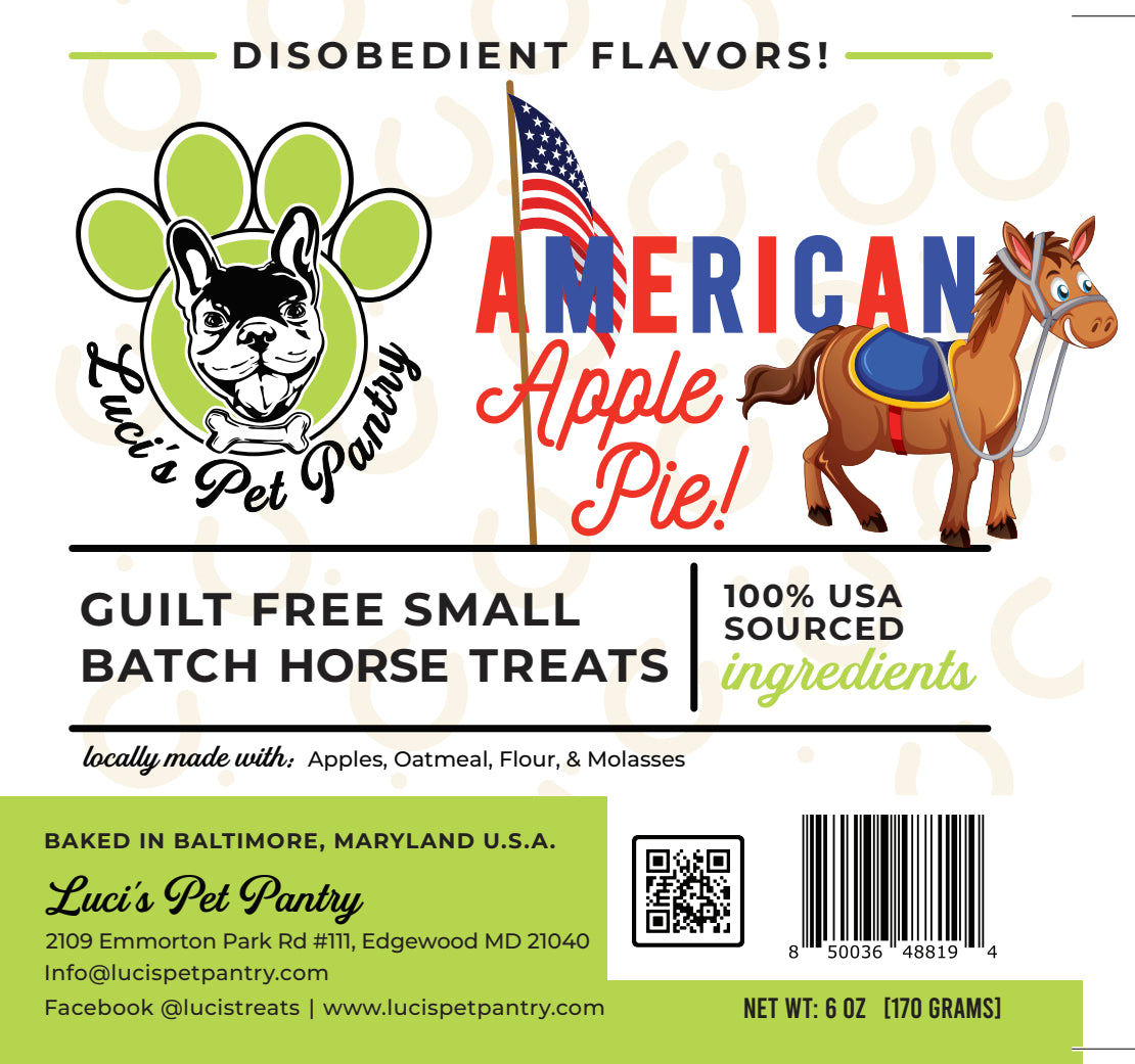 PB&J - All Natural "Peanut Butter & Jelly" Horse Treats - Disobedient Biscuits 6 oz. Pouch