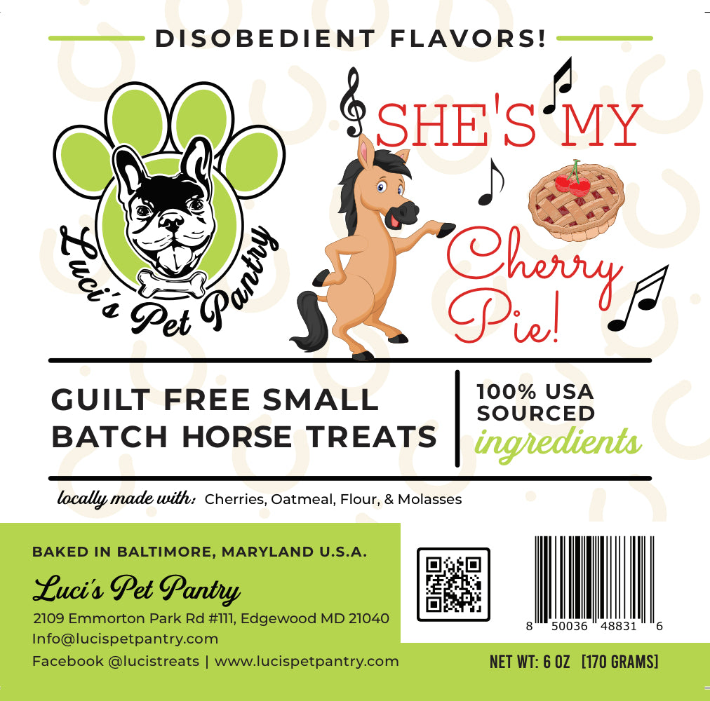 Strawberry Shortcake - All Natural "Strawberry" Horse Treats - Disobedient Biscuits 6 oz. Pouch