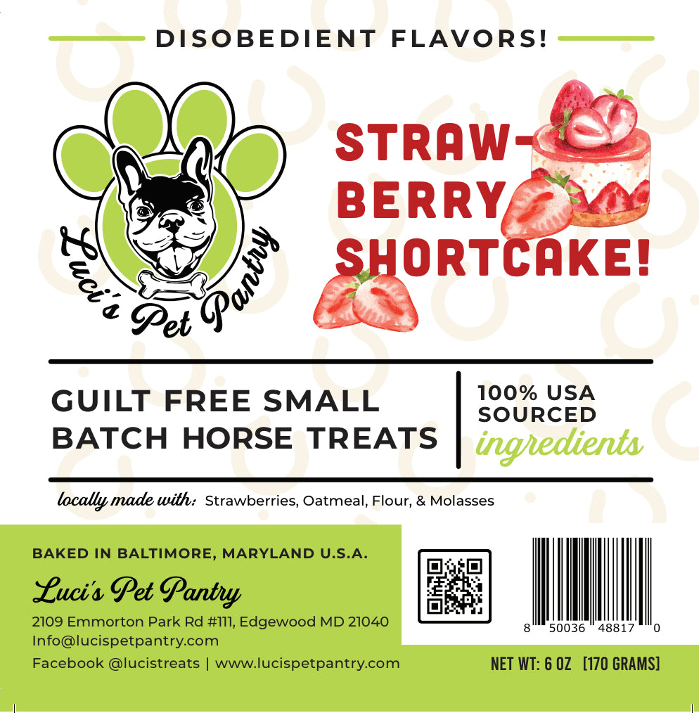 California Dreamin' - All Natural "Spinach & Mushroom" Horse Treats - Disobedient Biscuits 6 oz. Pouch
