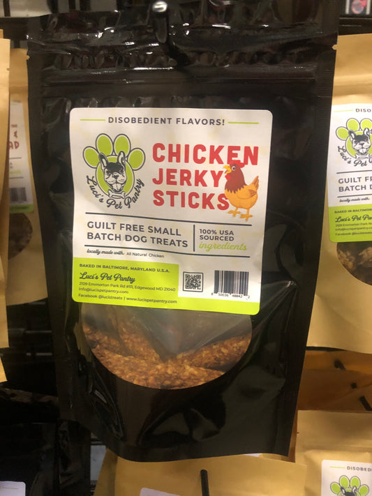 Chicken Sticks - All Natural Single Ingredient Dog & Puppy Jerky Treats - 2 oz. Pouch