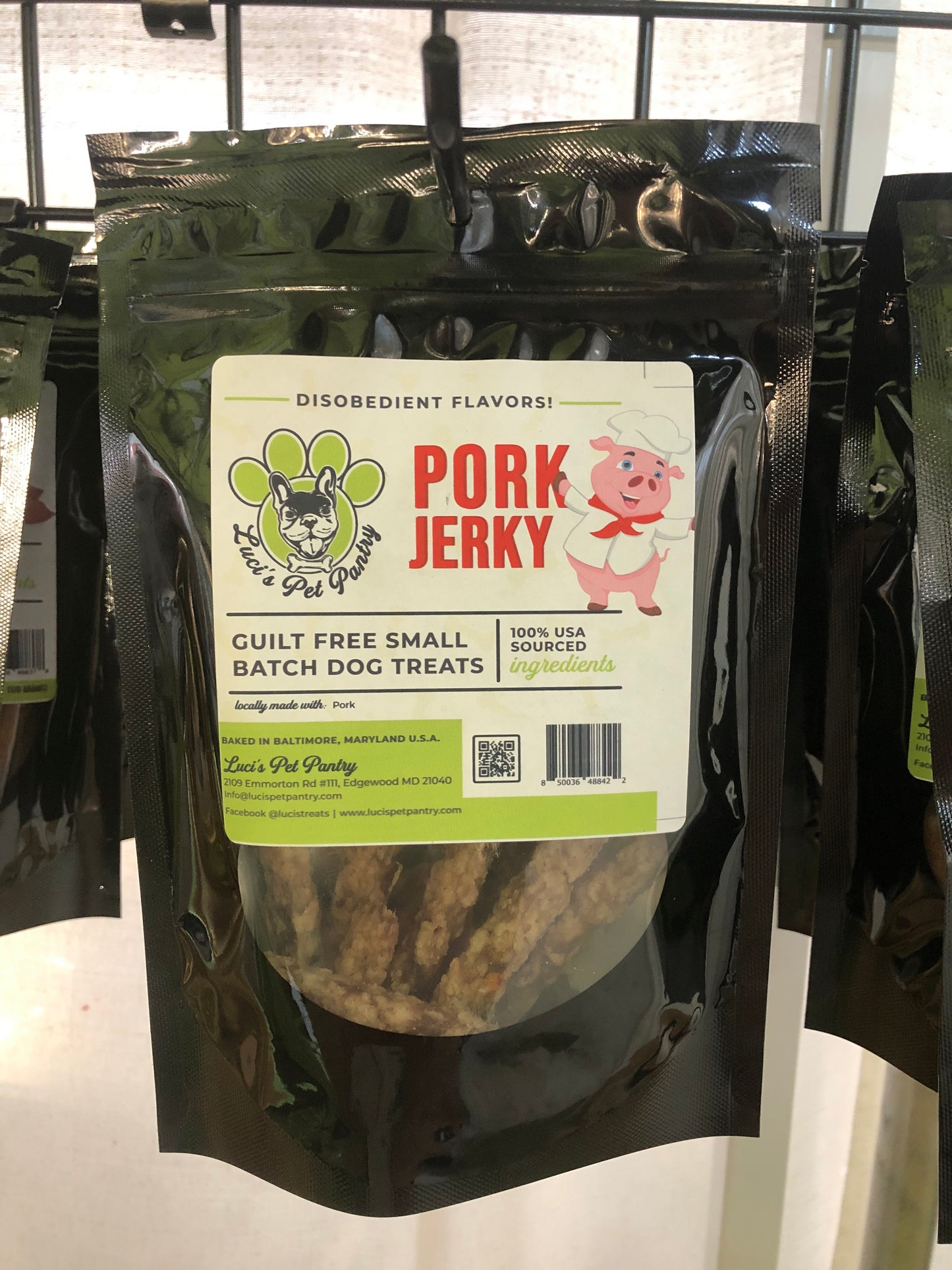 Pork Sticks - All Natural Single Ingredient Dog & Puppy Jerky Treats - 2 oz. Pouch