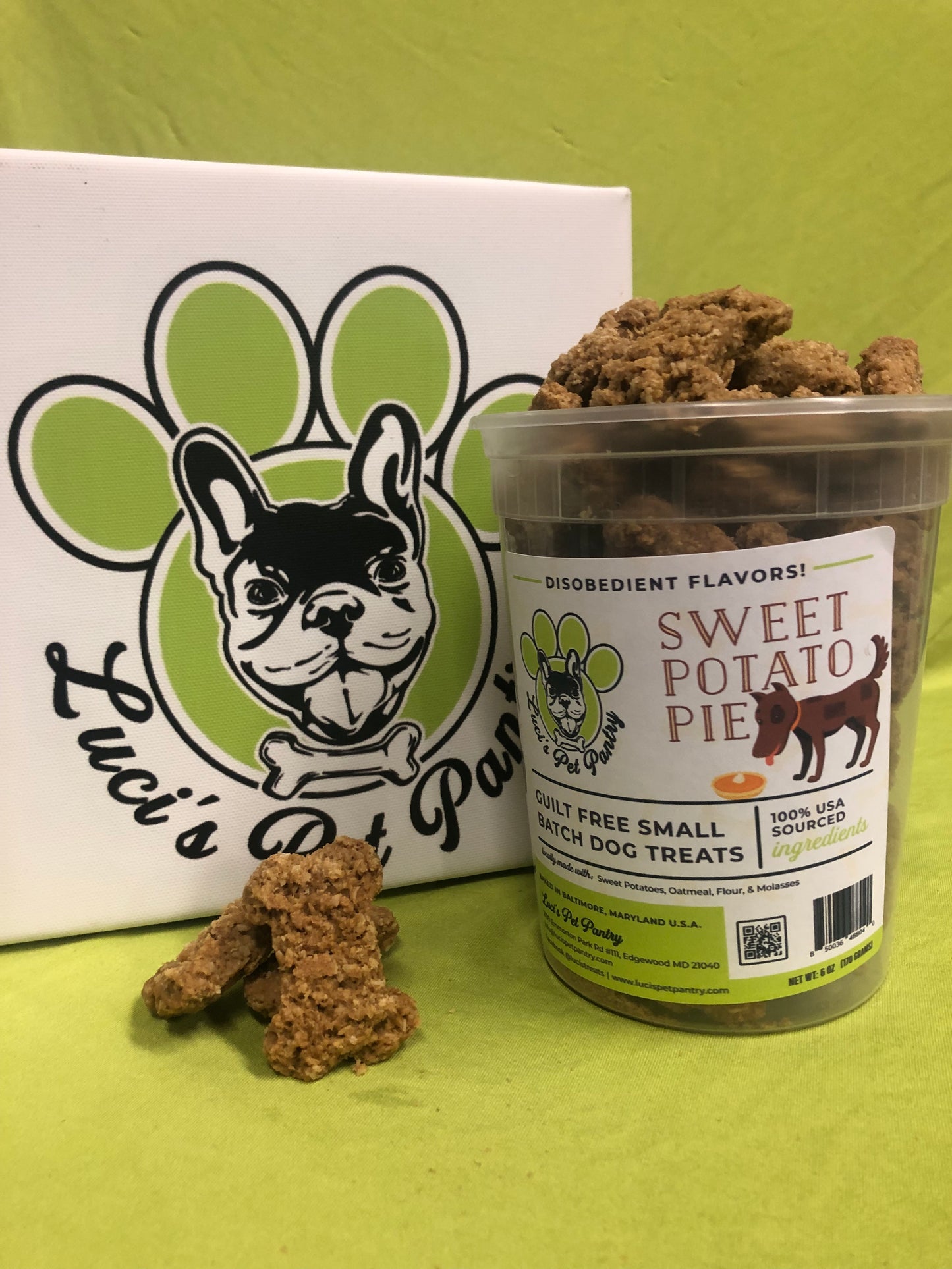 Sweet Potato Pie - All Natural "Sweet Potato" Dog & Puppy Treats - Disobedient Tub of Biscuits